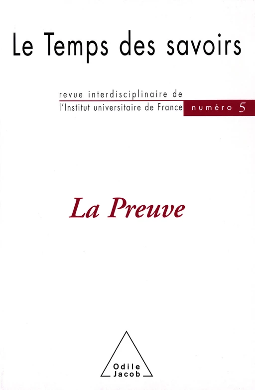 La Preuve - Dominique Rousseau, Michel Morvan - Odile Jacob