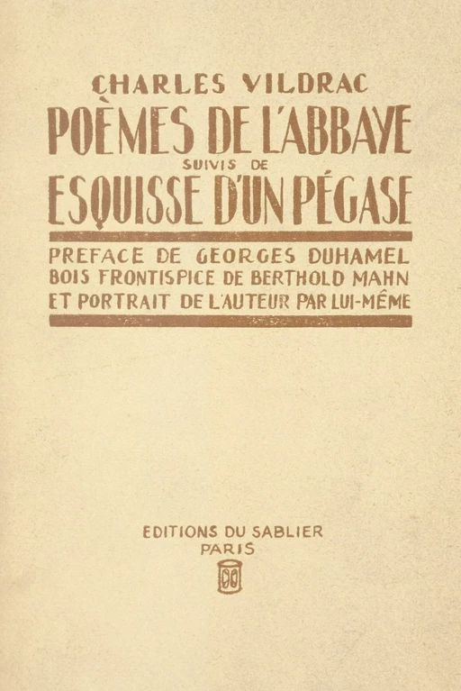 Poèmes de l'abbaye - Charles Vildrac - FeniXX réédition numérique