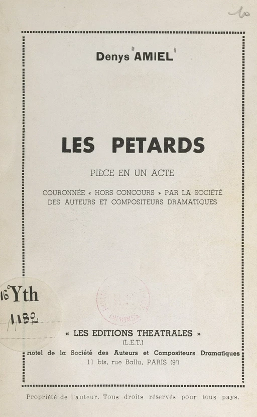 Les pétards - Denys Amiel - FeniXX réédition numérique