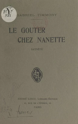 Le goûter chez Nanette