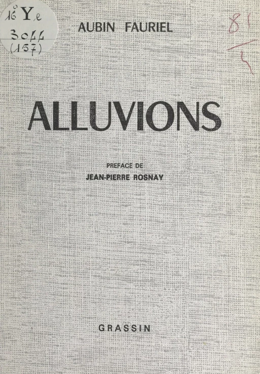 Alluvions - Aubin Fauriel - FeniXX réédition numérique