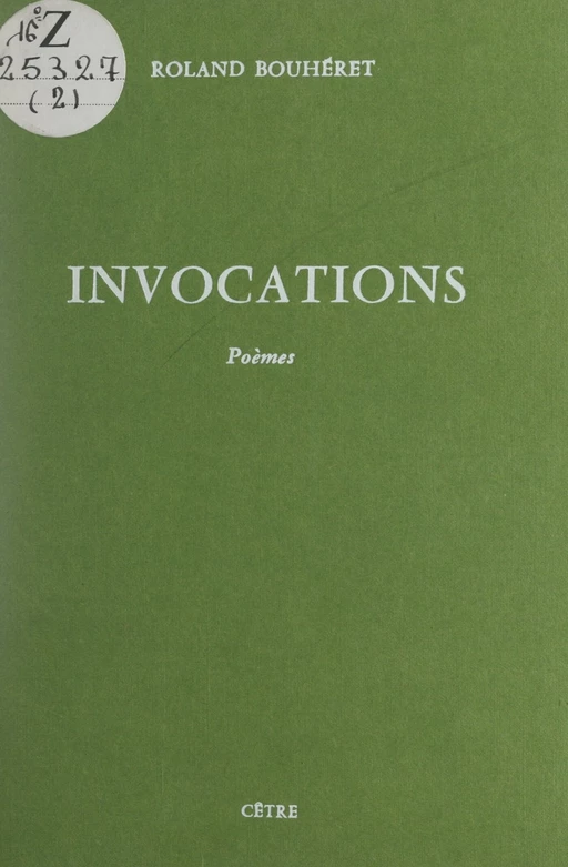 Invocations - Roland Bouhéret - FeniXX réédition numérique