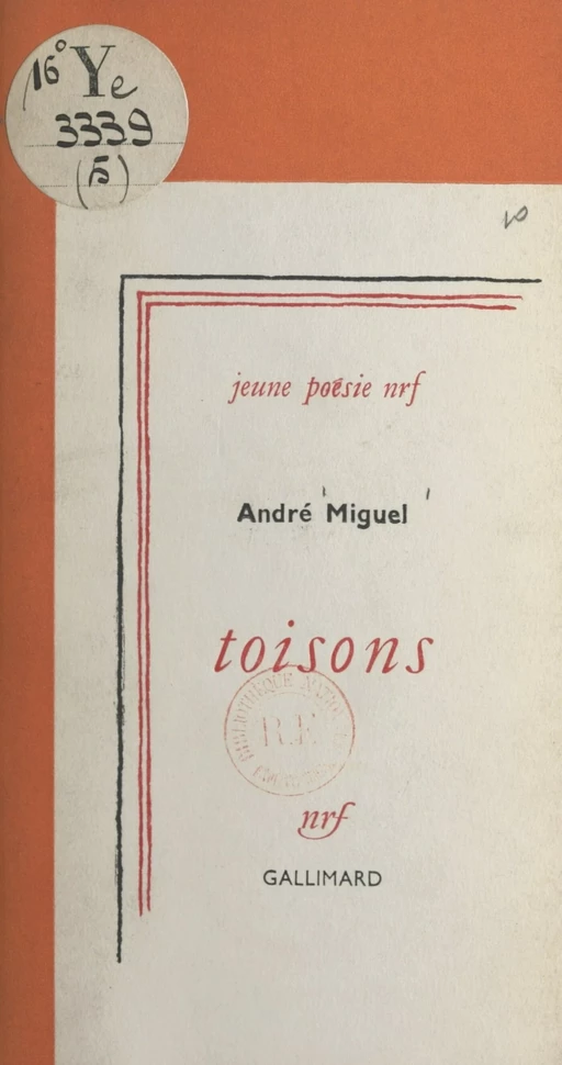 Toisons - André Miguel - FeniXX réédition numérique