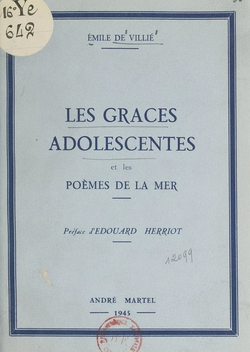 Les grâces adolescentes et les poèmes de la mer - Émile de Villié - FeniXX réédition numérique