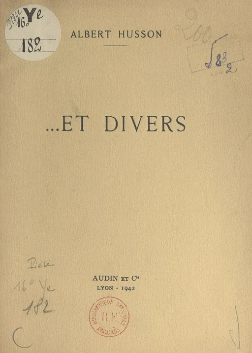 Et divers - Albert Husson - FeniXX réédition numérique