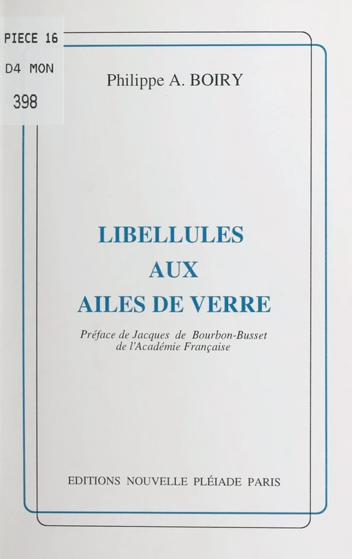 Libellules aux ailes de verre - Philippe Alexandre Boiry - FeniXX réédition numérique