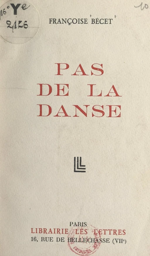 Pas de la danse - Françoise Bécet - FeniXX réédition numérique