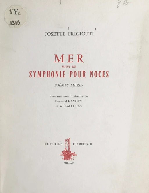 Mer - Josette Frigiotti - FeniXX réédition numérique