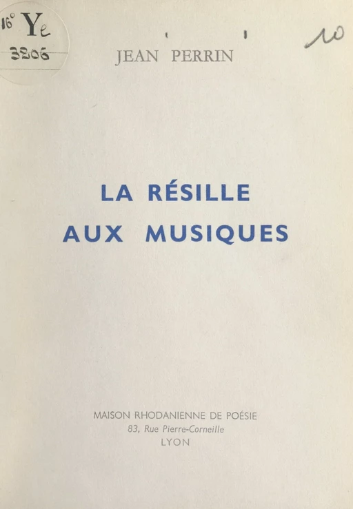 La résille aux musiques - Jean Perrin - FeniXX réédition numérique