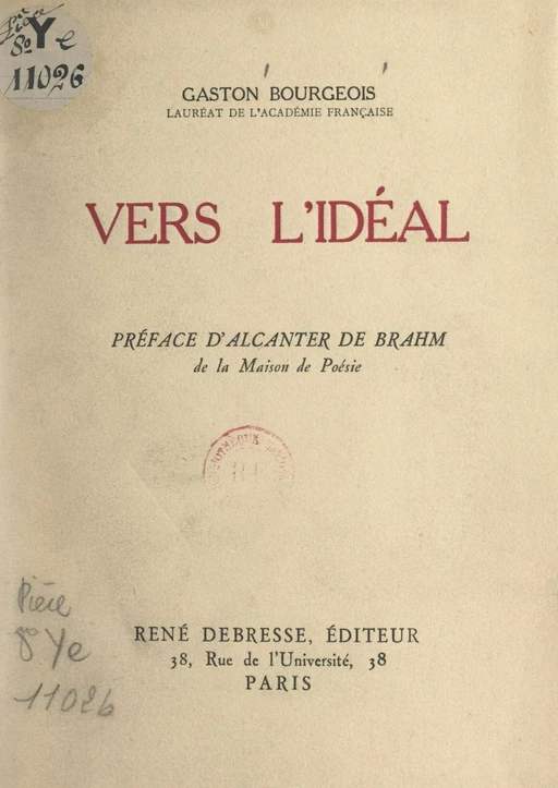 Vers l'idéal - Gaston Bourgeois - FeniXX réédition numérique