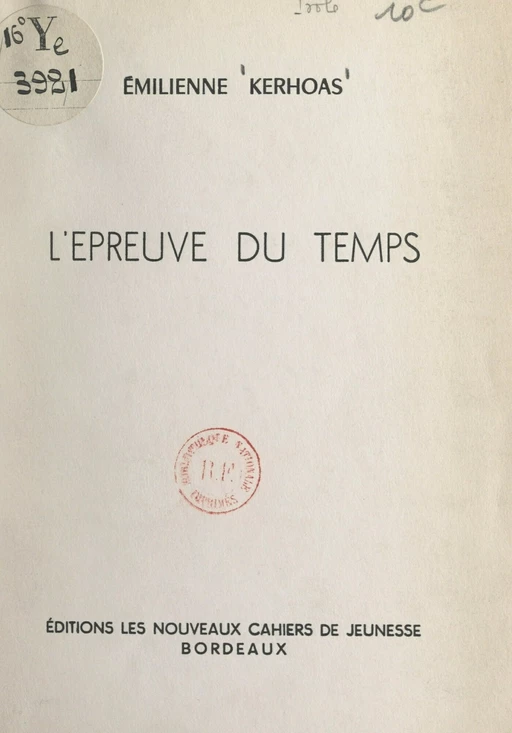 L'épreuve du temps - Émilienne Kerhoas - FeniXX réédition numérique