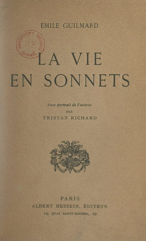 La vie en sonnets - Émile Guilmard - FeniXX réédition numérique