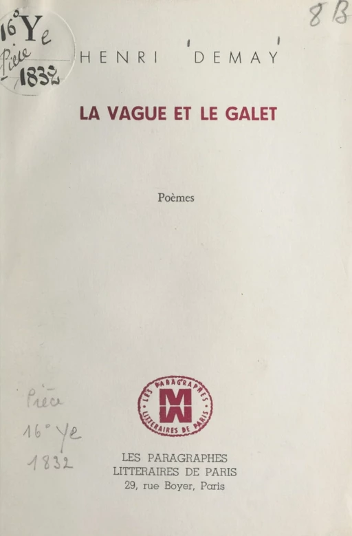 La vague et le galet - Henri Demay - FeniXX réédition numérique