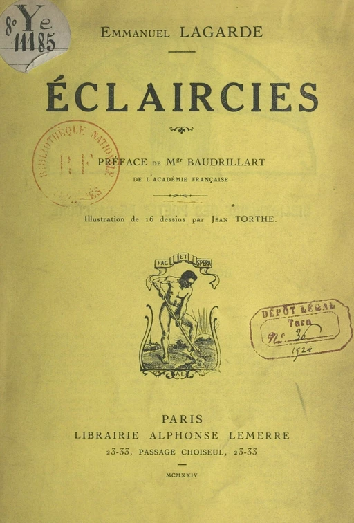 Éclaircies - Emmanuel Lagarde - FeniXX réédition numérique