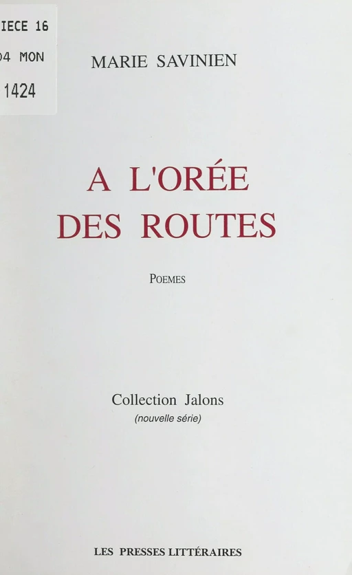 À l'orée des routes - Marie Savinien - FeniXX réédition numérique