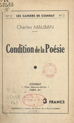 Condition de la poésie