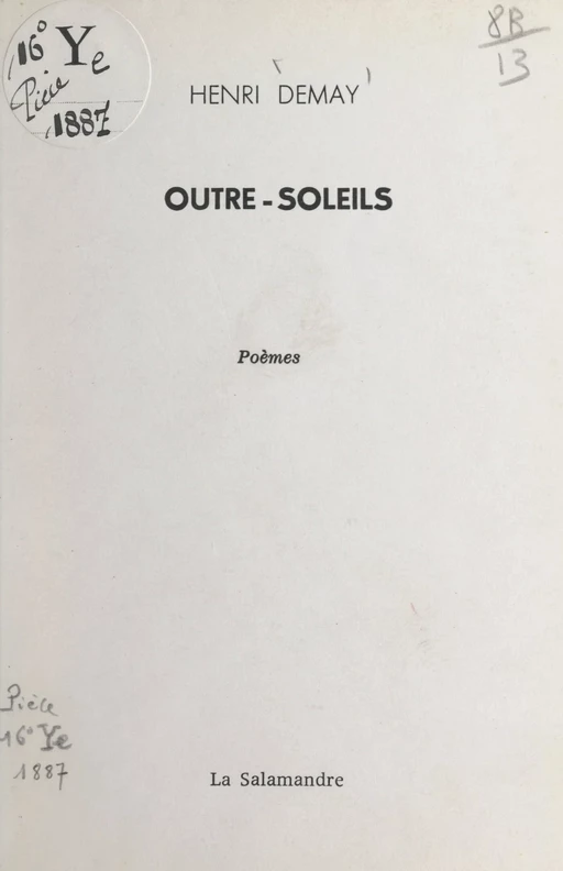 Outre-soleils - Henri Demay - FeniXX réédition numérique