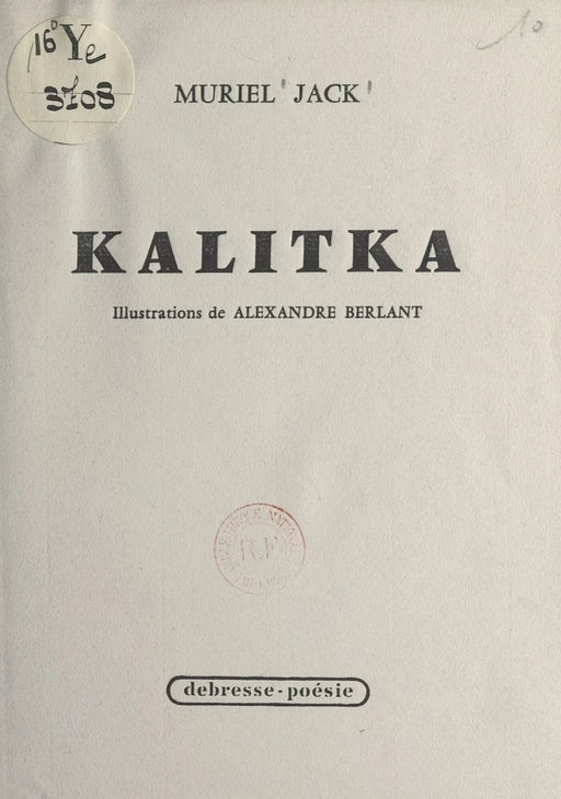 Kalitka - Muriel Jack - FeniXX réédition numérique