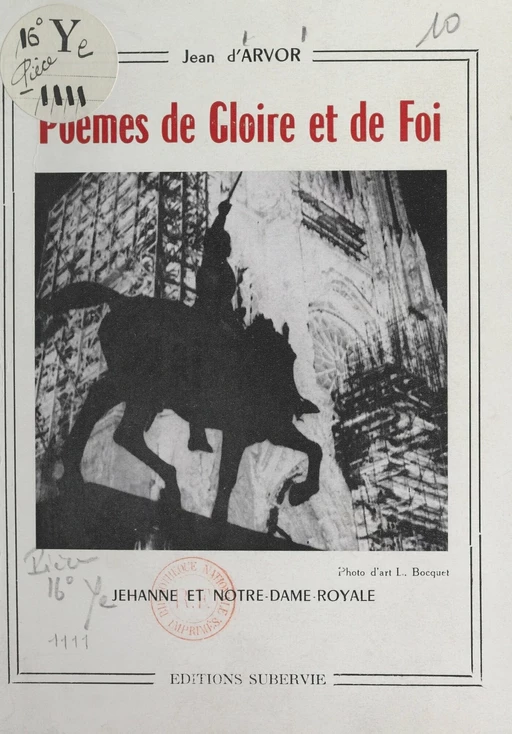 Poèmes de gloire et de foi - Jean d'Arvor - FeniXX réédition numérique