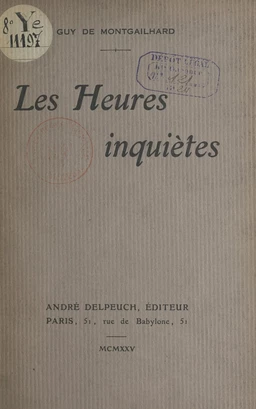 Les heures inquiètes