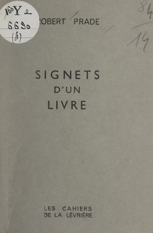 Signets d'un livre - Robert Prade - FeniXX réédition numérique