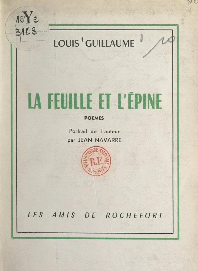 La feuille et l'épine - Louis Guillaume - FeniXX réédition numérique