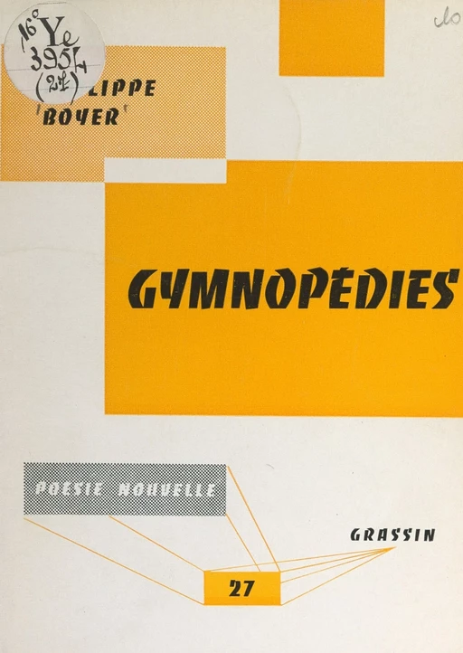 Gymnopédies - Philippe Boyer - FeniXX réédition numérique