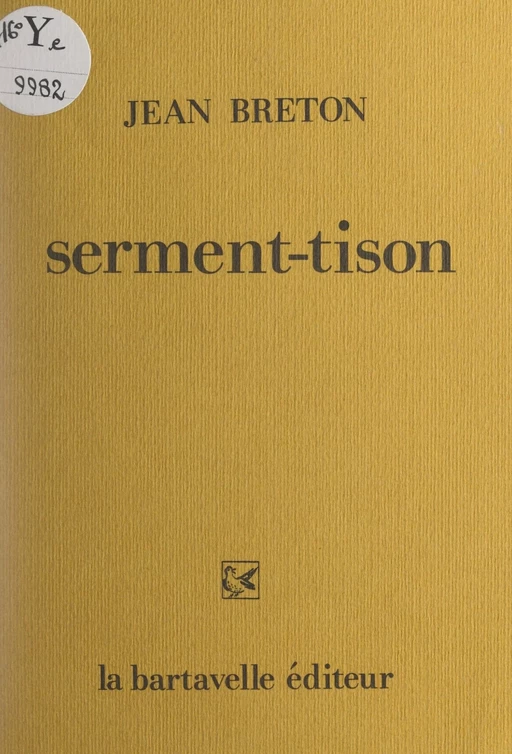 Serment-tison - Jean Breton - FeniXX réédition numérique