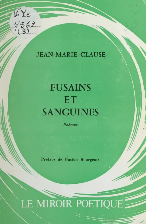 Fusains et sanguines - Jean-Marie Clause - FeniXX réédition numérique