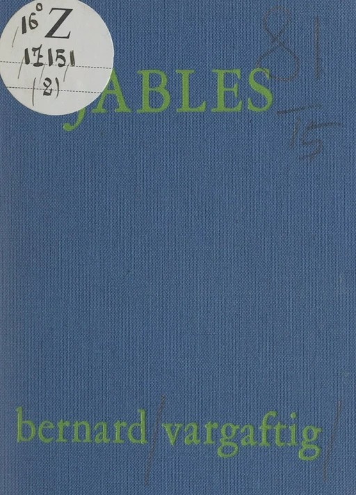 Jables - Bernard Vargaftig - FeniXX réédition numérique