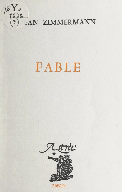 Fable - Jean Zimmermann - FeniXX réédition numérique