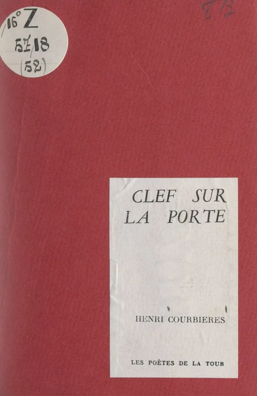 Clef sur la porte - Henri Courbières - FeniXX réédition numérique