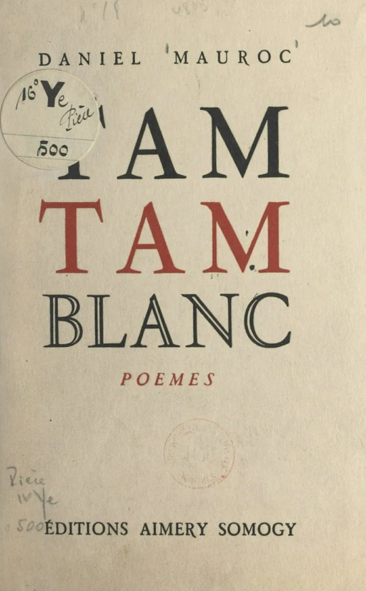 Tam-tam blanc - Daniel Mauroc - FeniXX réédition numérique