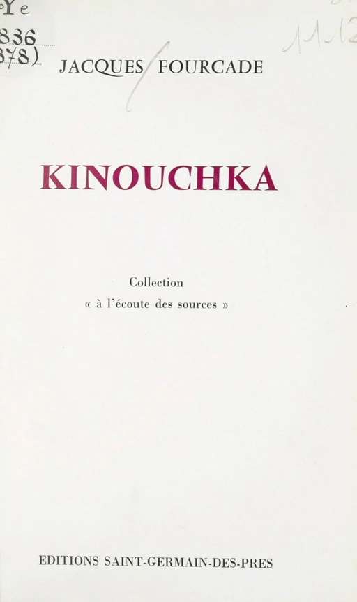 Kinouchka - Jacques Fourcade - FeniXX réédition numérique