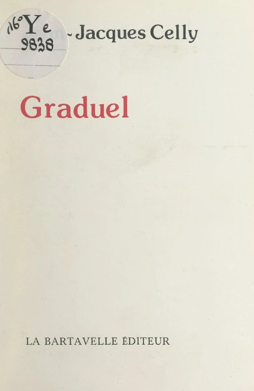 Graduel - Jean-Jacques Celly - FeniXX réédition numérique