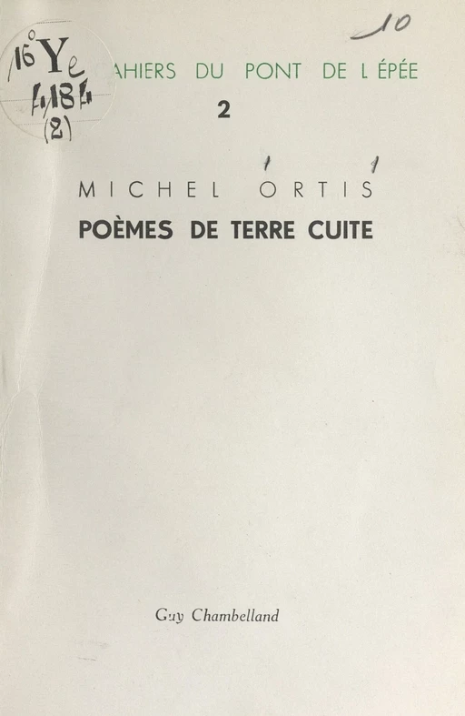 Poèmes de terre cuite - Michel Ortis - FeniXX réédition numérique