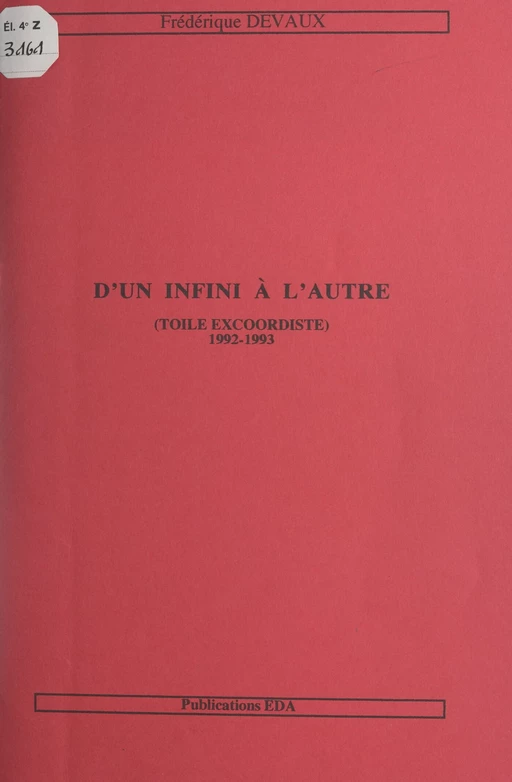 D'un infini à l'autre - Frédérique Devaux - FeniXX réédition numérique