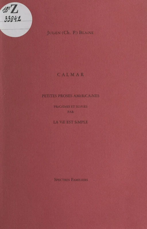 Calmar - Julien Blaine - FeniXX réédition numérique