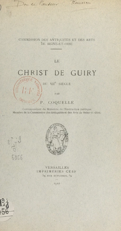 Le Christ de Guiry du XIIe siècle - Pierre Coquelle - FeniXX réédition numérique