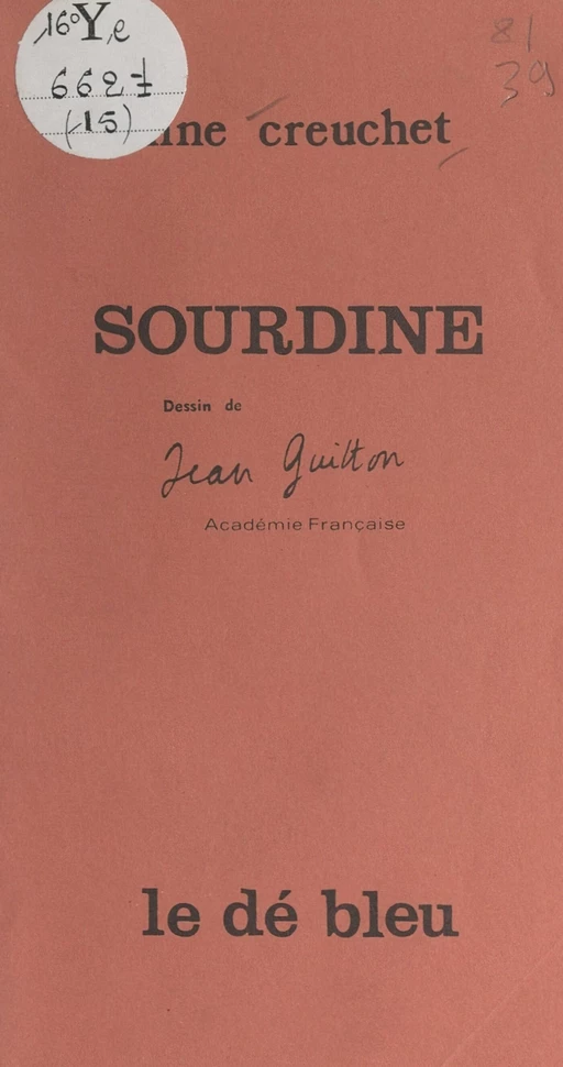 Sourdine - Anne Creuchet - FeniXX réédition numérique