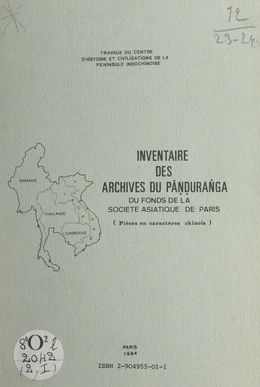 Inventaire des archives du Pāṇḍuraṅga du fonds de la Société asiatique de Paris