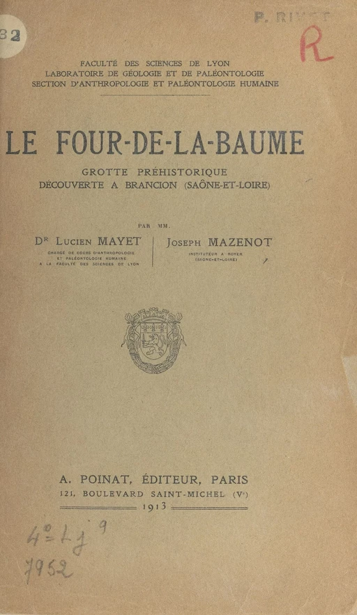 Le Four-de-la-Baume - Lucien Mayet, Joseph Mazenot - FeniXX réédition numérique