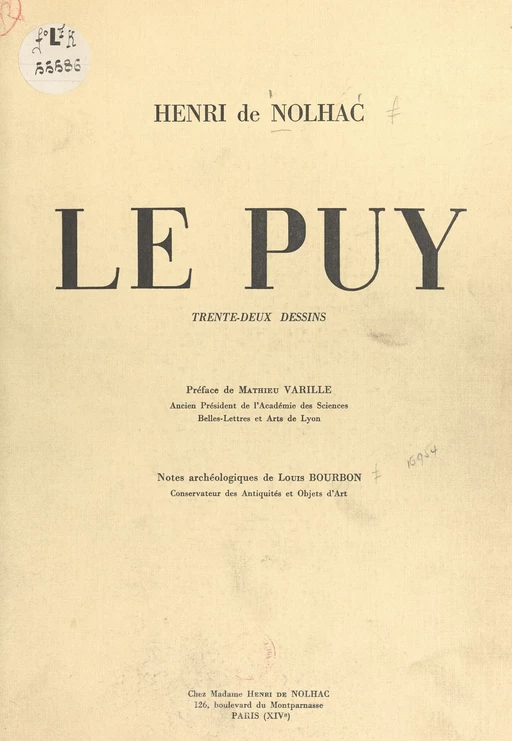 Le Puy - Henri de Nolhac - FeniXX réédition numérique