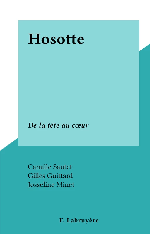 Hosotte - Camille Sautet - FeniXX réédition numérique