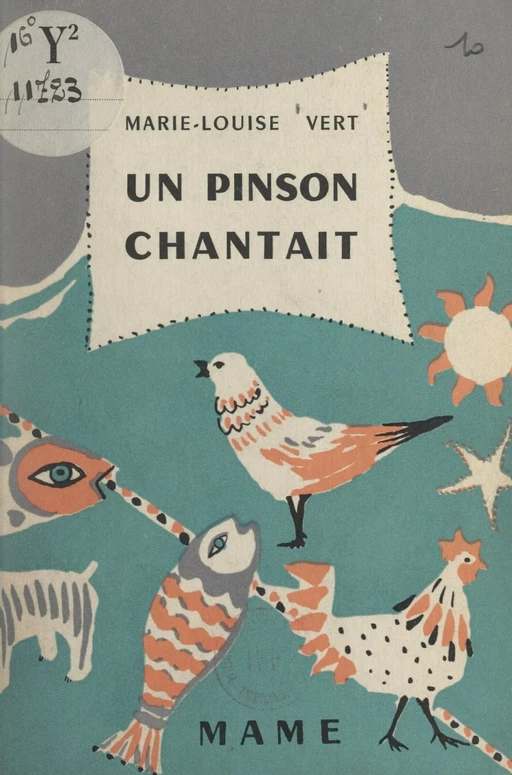 Un pinson chantait - Marie-Louise Vert - FeniXX réédition numérique