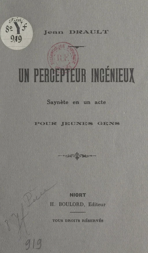 Un percepteur ingénieux - Jean Drault - FeniXX réédition numérique