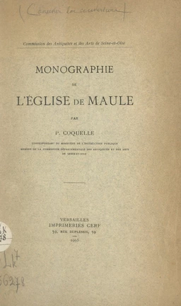 Monographie de l'église de Maule