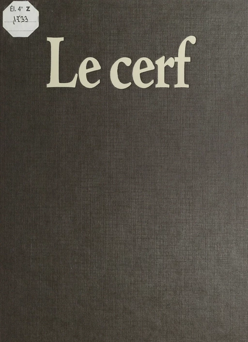 Le cerf - Marie-Anne Parent - FeniXX réédition numérique