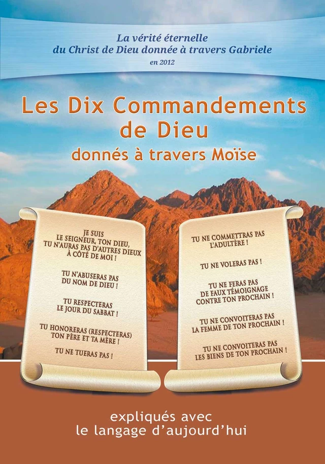 Les Dix Commandements de DIEU. -  Gabriele - Bookelis