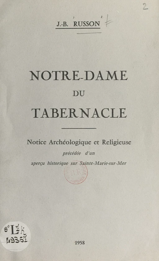 Notre-Dame du Tabernacle - Jean-Baptiste Russon - FeniXX rédition numérique